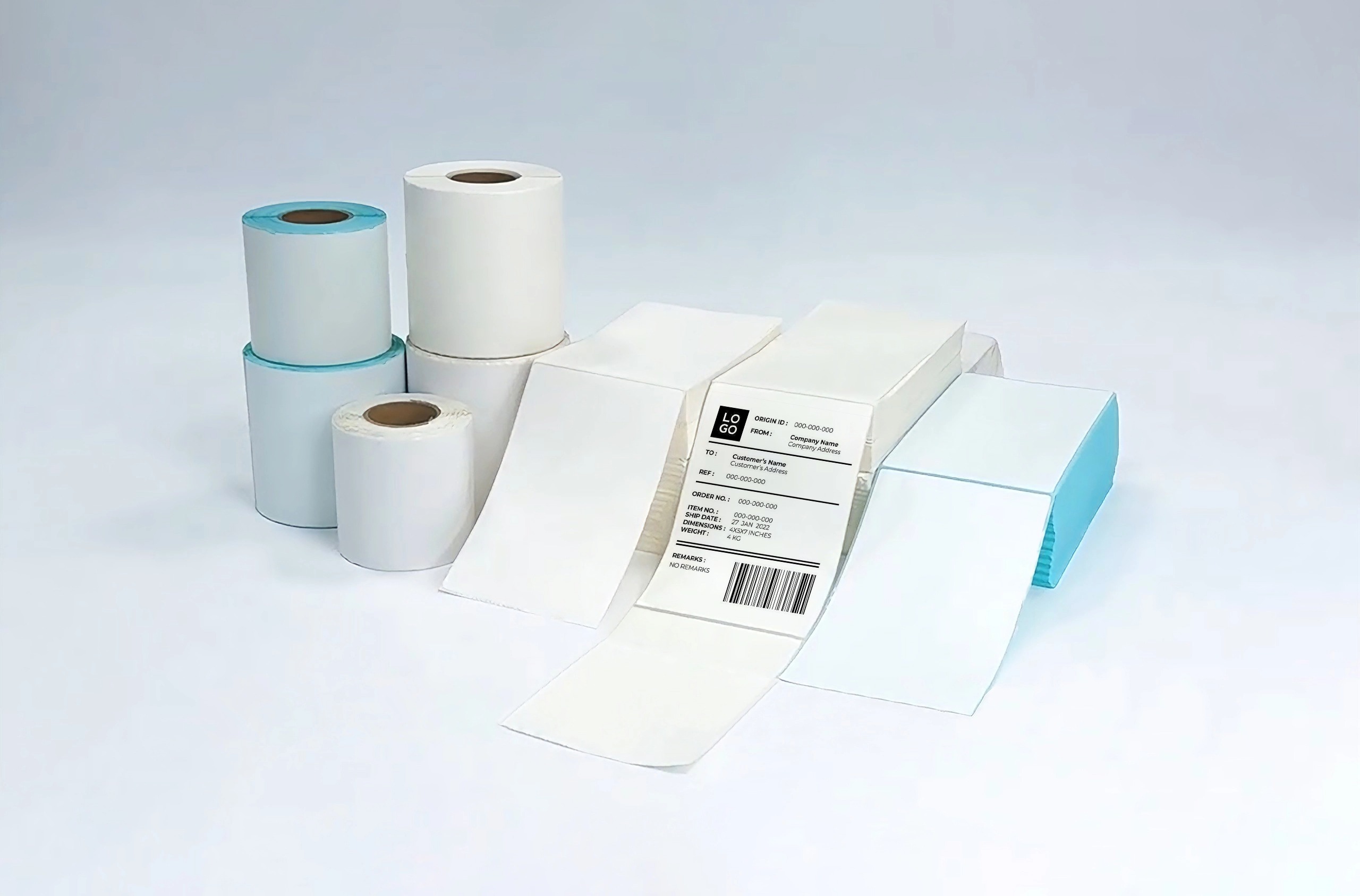 P&aring;f&oslash;ring av selvklebende etiketter for logistikk