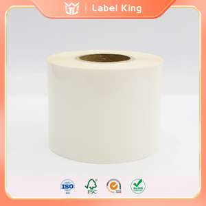 Hochwertiger 255 g gl&auml;nzender wei&szlig;er BOPP-Etikettenaufkleber mit 100 g wei&szlig;em Kraftpapier