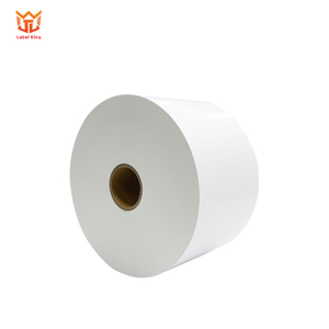 H&ouml;gkvalitativt 80g halvblank etikettrullematerial med 60g vitt glas 
