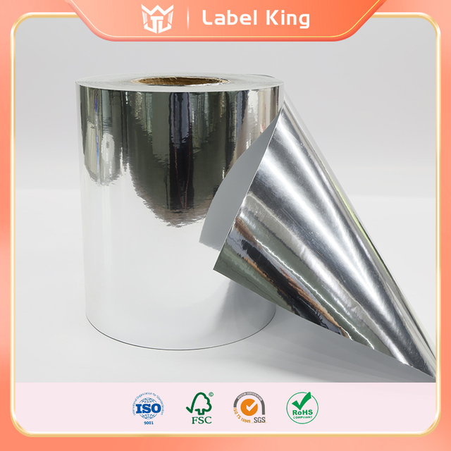 PET نقره ای براق با پشتی شبکه ای ضد آب ضد روغن ضد الکل است